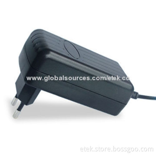 25W Switching Power Adapter with 47 to 63Hz Input Frequency, 1.3A Input Current
